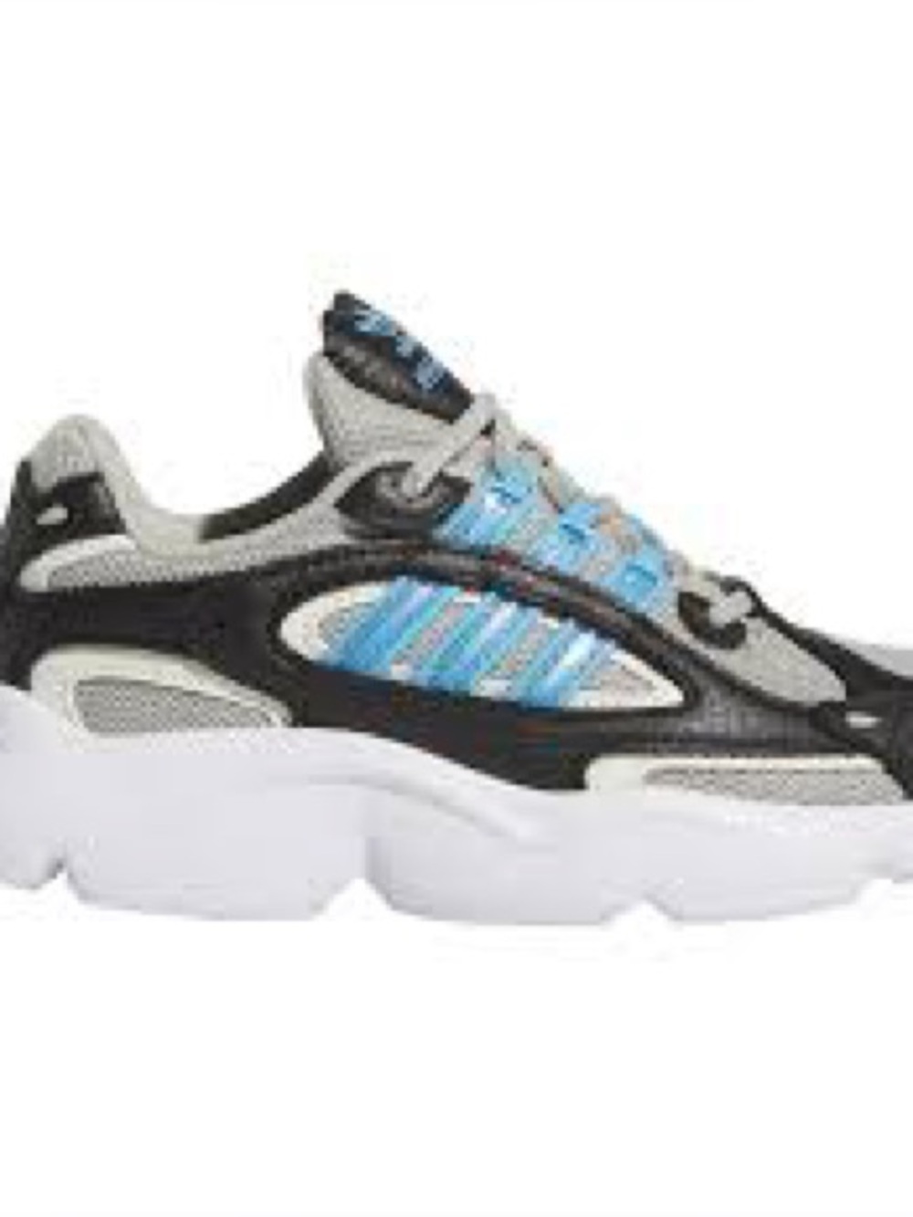 adidas Kids Light Gray and Blue Athletic Sneakers